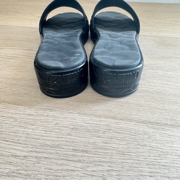 Valentino Atelier Rose Black Slide Women’s 38 MSRP $450 - Picture 6 of 9